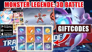 Monster Legende 3D Battle amp All 6 Codes  6 Giftcodes Monster Legende 3D Battle  How to Redeem Code [upl. by Aehr611]