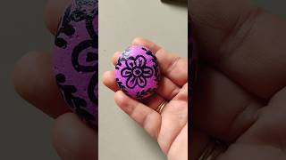 stone painting ideas easy scribble stones art shorts [upl. by Belldame]