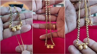 latest gold mangalsutra mini ganthan designs with weight amp pricegold mangalsutra ganthan designs [upl. by Nirmak]