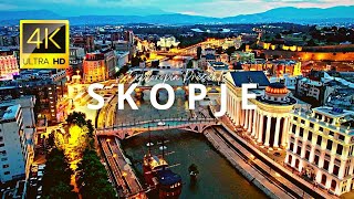 Skopje Macedonia 🇲🇰 in 4K ULTRA HD 60 FPS Video by Drone [upl. by Hcire]