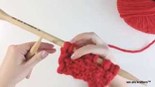 How to knit Linen stitch  We Are Knitters [upl. by Anoi999]