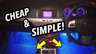 How to Install interior Car LED lights  CHEAP amp SIMPLE [upl. by Eiliak]