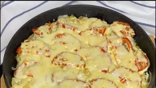 Самый вкусный ужин Мясо по французский на сковороде [upl. by Romeon]