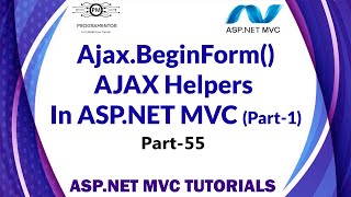 55  AJAX Helpers In ASPNET MVC  AjaxBeginForm Method of AJAX In ASPNET MVC HindiUrdu [upl. by Jacquetta416]