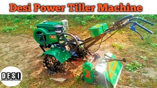 Desi Power tiller Machine  Mini Rotavator full details [upl. by Ceil615]