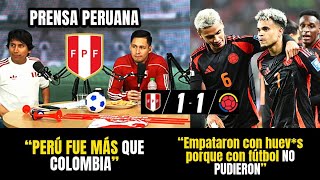 ASÍ REACCIONÓ LA PRENSA PERUANA y el MUNDO al EMPATE de COLOMBIA vs PERÚ 11 [upl. by Lleon95]