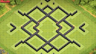 CLASH OF CLANS TH8 WAR BASE  TOWN HALL 8 DEFENSE ANTI DRAGON ANTI HOGS 2015 [upl. by Carline]