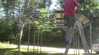 dismantling a steel carport [upl. by Cardew945]