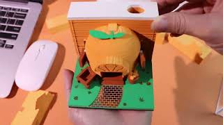 Orange 3D Memo Pad Fruits Stationary [upl. by Ielarol]