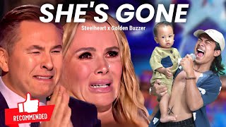 Golden Buzzer Very Extraordinary Voice Strange Baby Singing Song Shes Gone Makes the Judges Cried [upl. by Auop395]