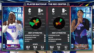 BEST 70 CENTER BUILD NBA 2K25 NEXT GEN GOING AGAINST 73 CENTER IN THE REC [upl. by Mcclenon291]