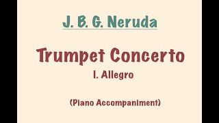 Neruda Trumpet Concerto I Allegro ♩ 100Score and Piano Accompaniment [upl. by Agathe308]