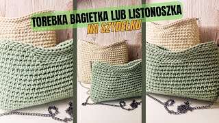 Torebka bagietka listonoszka na szydełku Sznurex 3mm bawełniany Sznurex [upl. by Kirre]