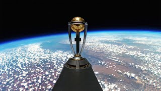 ICC Mens Cricket World Cup Trophy Tour 2023 launches into space 🚀 [upl. by Ahsaele]