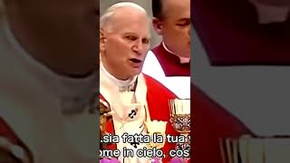 Pope John Paul II Sings Pater Noster Our Father [upl. by Proud]