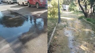 Perdita idrica in via Figuli a Sciacca spreco d’acqua mentre la Sicilia soffre la sete [upl. by Ttekcirc]