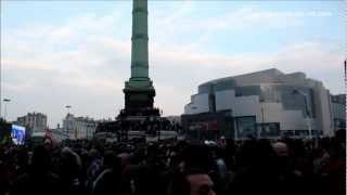 Election de François Hollande  Ambiance place de la Bastille [upl. by Ehtnax]