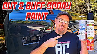 Can You CUT amp BUFF 2K Gloss Clear over Flat Black Turbo Spray Paint [upl. by Ahsietal]