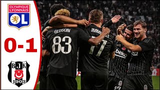 Olympique Lyon vs Besiktas 01 Gedson Fernandes Goal Results And Extended Highlights [upl. by Yeldnarb]