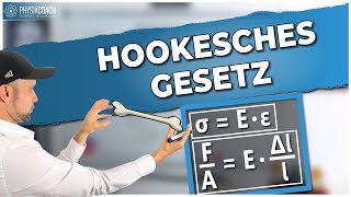 Hookesches Gesetz  Dehnung und Spannung Elastizitätsmodul [upl. by April635]