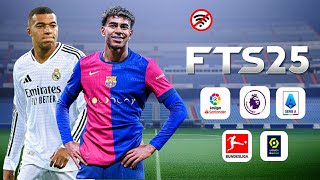 FTS 25 MOBILE™ ANDROID OFFLINE 300 MB NEW KITS 202425 REAL FACES AND LATEST TRANSFERS BEST GRAPHICS [upl. by Demaggio]