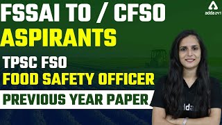 FSSAI TO  CFSO Previous Year Question Paper  FSSAI Previous Year Papers [upl. by Cirenoj]