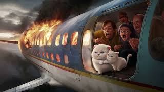 two cats on a disastrous flight aicat cat ai cattys caty catfancy catlover cute cutecat [upl. by Jehanna912]