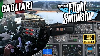 Flight Simulator 4K BeyondATC Traffic  Stunning Approach Cagliari  PMDG BOEING 737800 [upl. by Leksehc885]