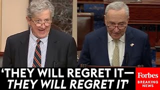 MUST WATCH John Kennedy Issues Blunt Warning To Schumer Democrats Over Mayorkas Impeachment [upl. by Amoreta]