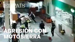 Amenaza con UNA MOTOSIERRA a Los Mossos [upl. by Sanders293]