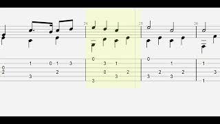 Leaning on the Everlasting Arms with full tablaturesheet music for solo fingerstyle guitar [upl. by Takeo]