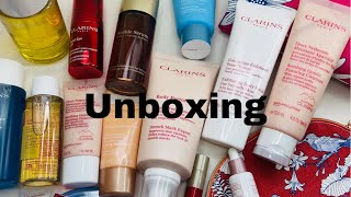 Unboxing Clarins Products [upl. by Enamrahc693]