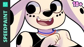 🖌 SPEEDPAINT  Anthro Dolly  101 Dalmatian Street  🐶💦 [upl. by Manwell]