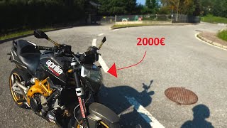 COSTA POCHISSIMO MA aprilia shiver 750 test [upl. by Gladdy533]