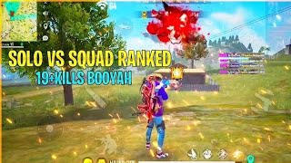 19 kill Booyah Free Fire 🔥 Squad VS Squad Ranked Game  🎮 Booyah challenge [upl. by Asiaj930]