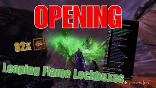 Opening 82 Leaping Flame Lockboxes  Neverwinter [upl. by Selry]