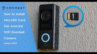 How to Install a MicroSD Card into AD110 Amcrest WiFi Doorbell Camera [upl. by Sinned]