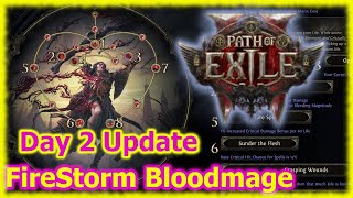 Cast on Minion Death Firestorm Bloodmage Day 2 update Cast on Crit Later  Path of Exile 2 [upl. by Reese901]