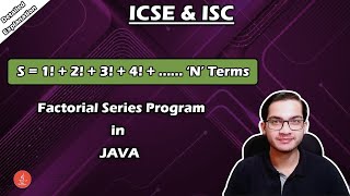 Factorial Series program in Java  How to print series in Java  Number Series program  BlueJCode [upl. by Seilenna]