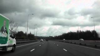 Driving On The M5 From J4A M42 To J4 Birmingham SW England 3rd April 2012 [upl. by Atinas]