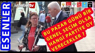 AK PARTİNİN OY DEPOSU ESENLER HALKI BU PAZAR GÜNÜ BİR GENEL SEÇİM OLSA HALK KİME OY VERECEK [upl. by Ahtikal]