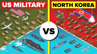 UNITED STATES vs NORTH KOREA  2024 MilitaryArmy Comparison [upl. by Norah164]