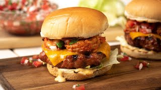 Grilled Chorizo and Garlic Shrimp Burgers  CharBroil [upl. by Guevara]