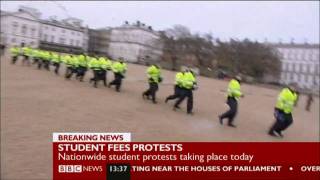 Police vs protesters Benny Hill style [upl. by Ahteral]