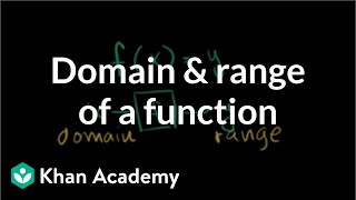 Domain and range of a function  Functions and their graphs  Algebra II  Khan Academy [upl. by Ienttirb]