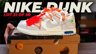 Nike Dunk Low OFFWHITE The 31 of 50 lot by kickwho REVIEW amp On Foot [upl. by Goody]