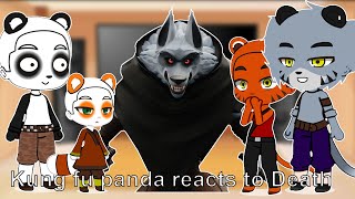 Kung fu panda reacts to Death  Kung fu panda anf Taylung react to death wolf  Gacha Puss in Boots [upl. by Acisse]