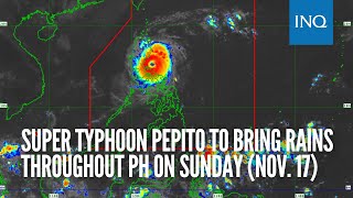 Super Typhoon Pepito to bring rains throughout PH on Sunday Nov 17 [upl. by Ashlin]