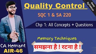 CA Final Audit Chapter 1  SQC 1 amp SA 220  Quality Control  FREE FASTRACK Nov 24May 25 [upl. by Anhaj]