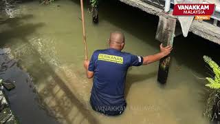 200kg giant ‘arapaima’ fish injures fisheries dept officers during capture in Masjid Tanah [upl. by Adiehsar877]